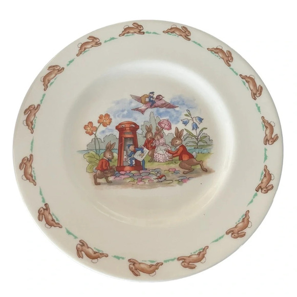 Royal Doulton Bunnykins Mailman 8” Plate - Picture 1 of 5